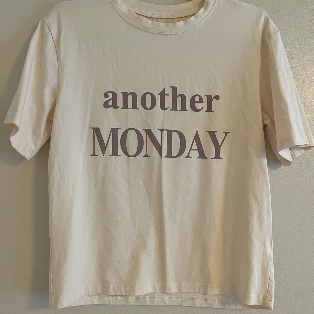 Another Monday Graphic Tee in Cream